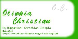 olimpia christian business card